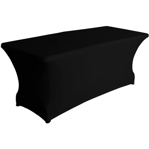 "tischüberzug - stretch - rechteckig - schwarz image"