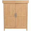 Geräteschuppen Gartenschrank 2 Fächer Tannenholz Natur