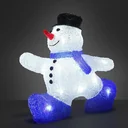 LED-Acryl-Weihnachtsschneemann für drinnen oder draußen - 27 x 14 x 27,5 cm