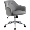 Bürostuhl mit Wippenfunktion Home-Office-Stuhl höhenverstellbarer Schreibtischstuhl ergonomisch 360°-Drehräder Samt-Tou