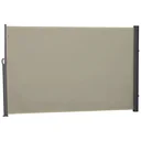 Seitenmarkise, Sicht- und Sonnenschutz, Seitenrollo, Polyester, Beige, 3 x 2 m