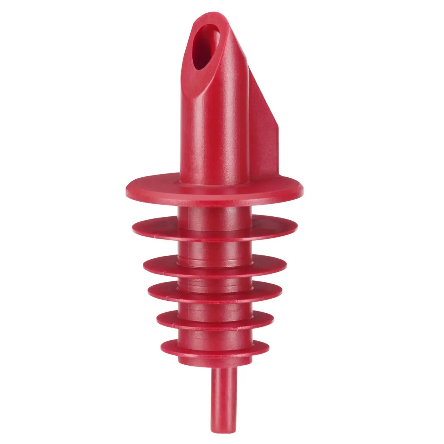 "Ausgiesser, Ausgießer - BILLY, für Flaschen 0,5-,5 lt, Rot, Mit 5 Lamellen image"