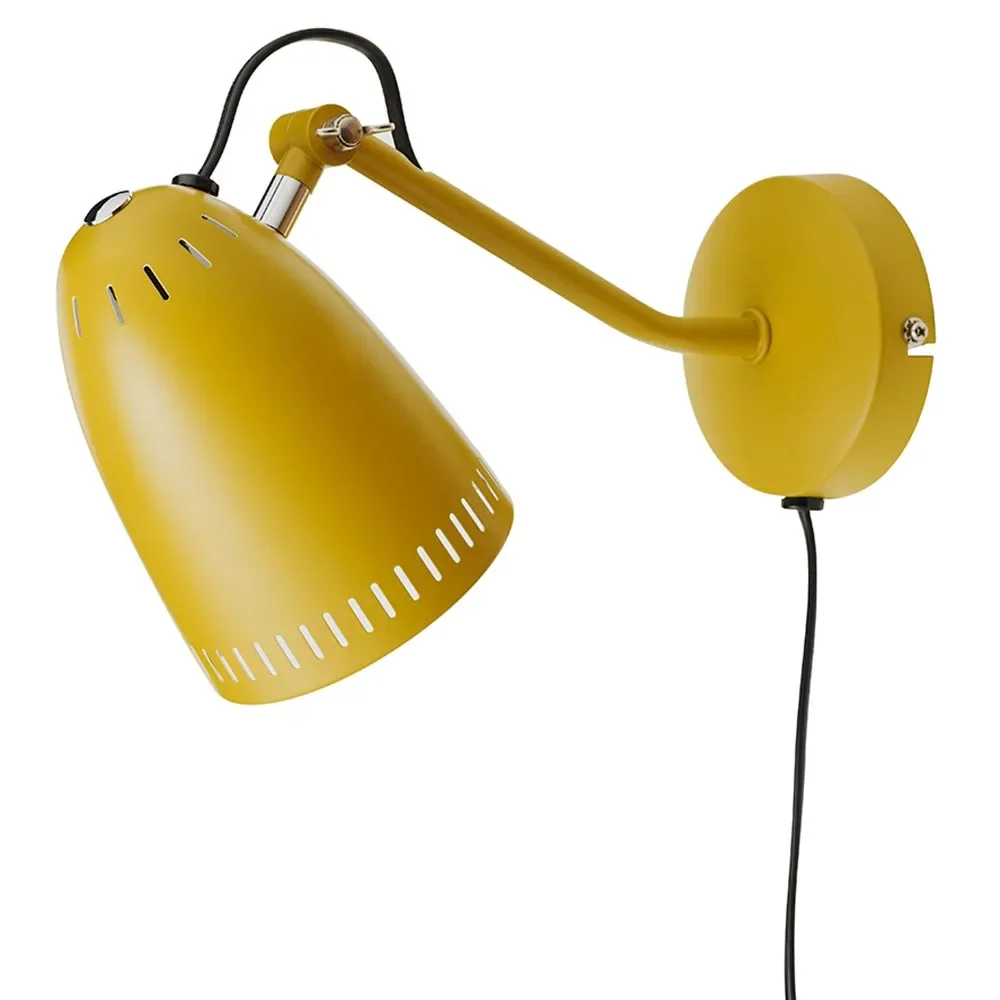 Superliving Wandlampe Metall Dynamo matt senfgelb