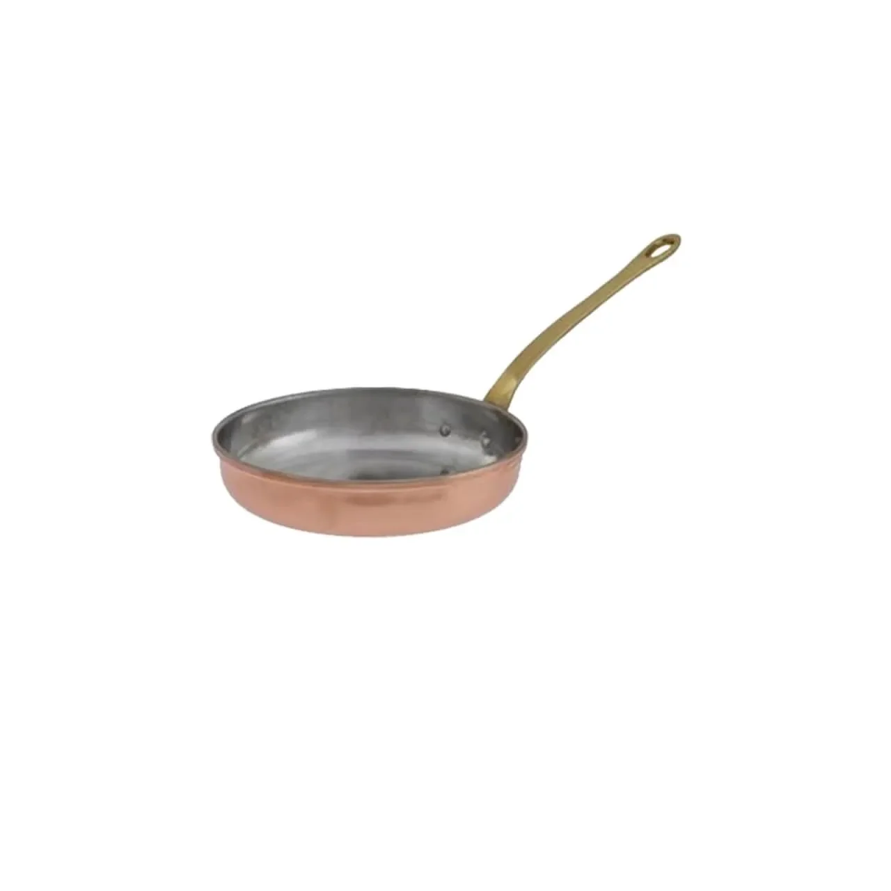 "Bratpfanne, Kupferpfanne - aus Kupfer und Messing, 14cm image"