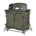Campingschrank Küchenbox Tragetasche Windschutz Tragetasche Stahl 600D Oxford-Gewebe Grün 57 x 94 x 109 cm