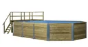 Massivholzpool 594 A, 850 x 376 x 116 cm, Sparset inkl. Sandfilteranlage und Technikraum