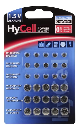 "Alkaline Knopfzellen Sortiment 30-teilig image"
