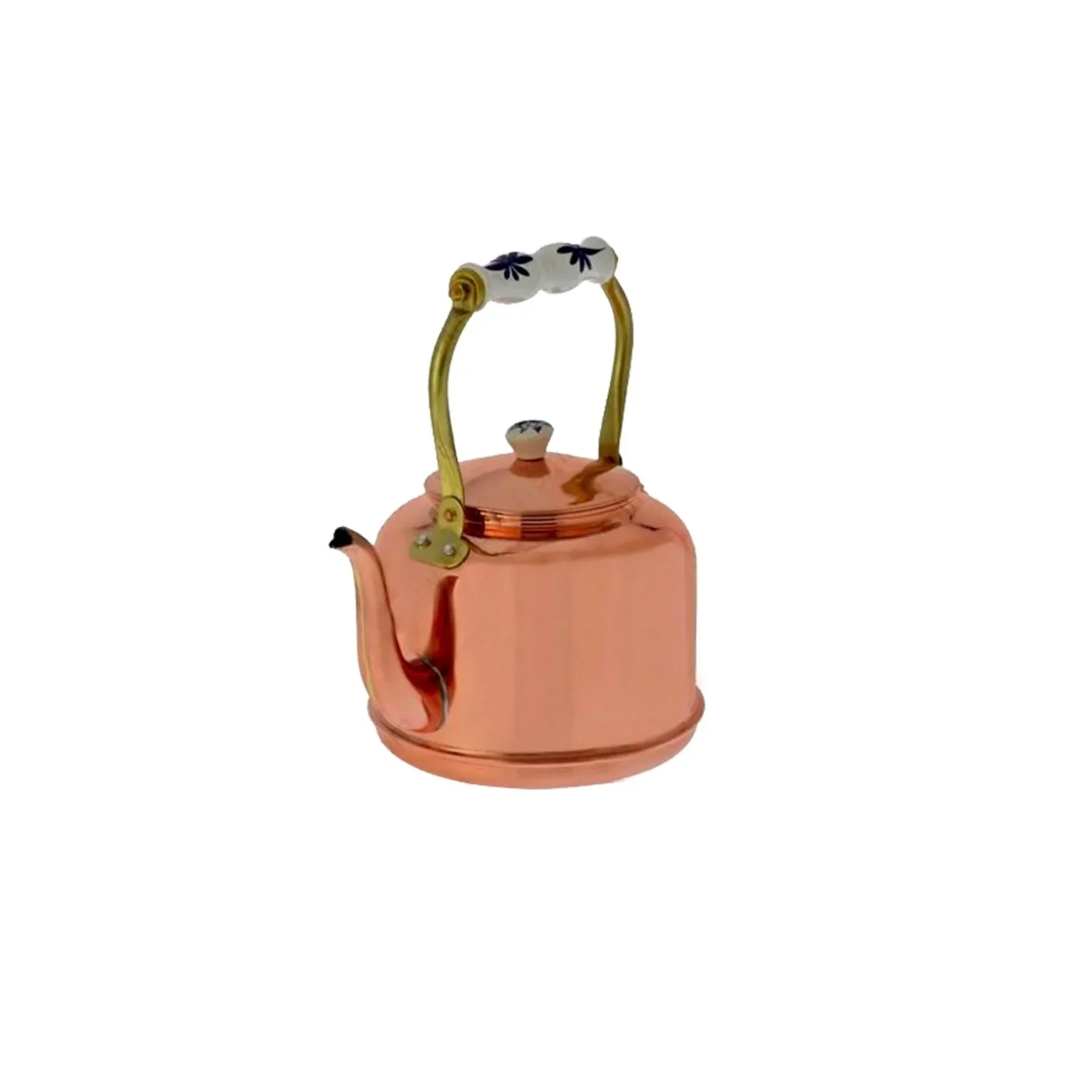 "Wasserkessel, Teekessel - aus Kupfer, mit Porzellanhenkel, 1,5L image"