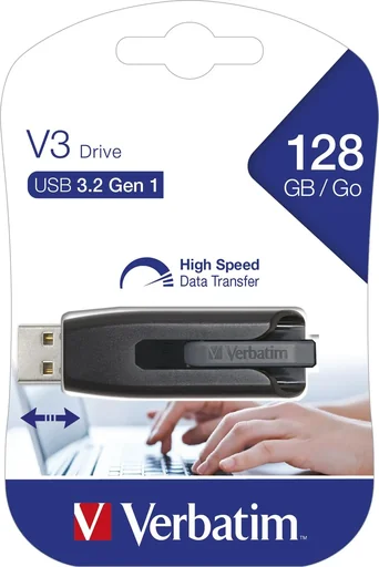 "128 GB USB 3.2 GEN1 Speicherstick, V3 Store n Go in grau image"