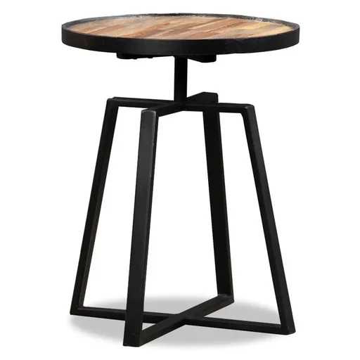 "Couchtisch rund massiv recyceltes Teakholz image"