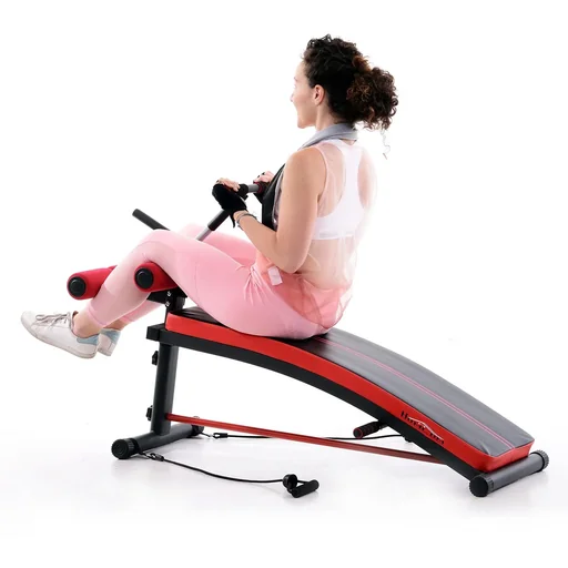 "Trainingsbank Sit-Up-Bank Bauchtrainer Schwarz L140 x B73 x H57cm image"