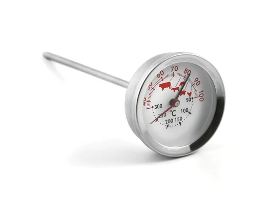 "Edelstahl Fleisch- und Ofen-Thermometer, Doppelanzeige von 40-100°C und 50-300°C image"