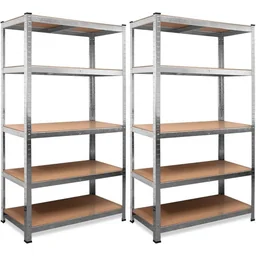 2 Regale mit 5 Böden - 175x75x30 cm - 350 kg