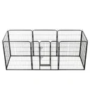 Hundeauslauf 8 Platten 80x100 cm schwarzer Stahl
