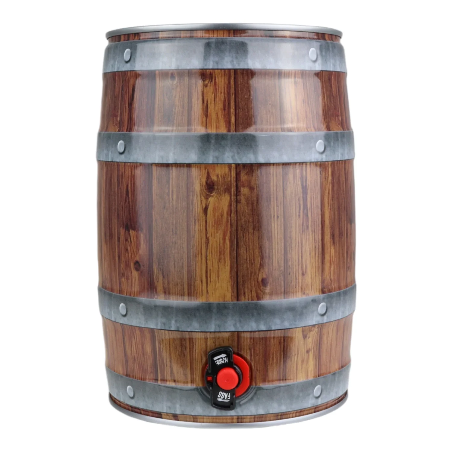 "5L Partyfass mit Zapfhahn, Holzoptik image"