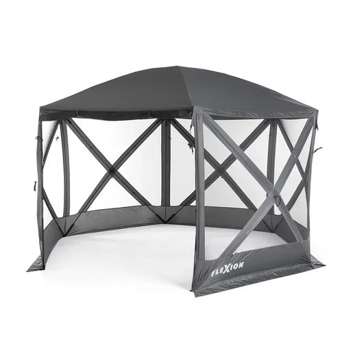 Camping Pavillon Flexion 6-Seiten grau