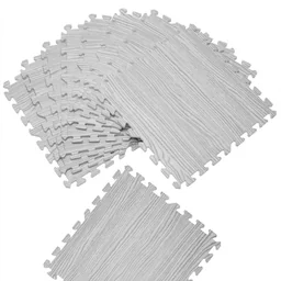 Bodenschutz/Puzzlematte 8 Stück - grau Holzoptik 172x87x1cm