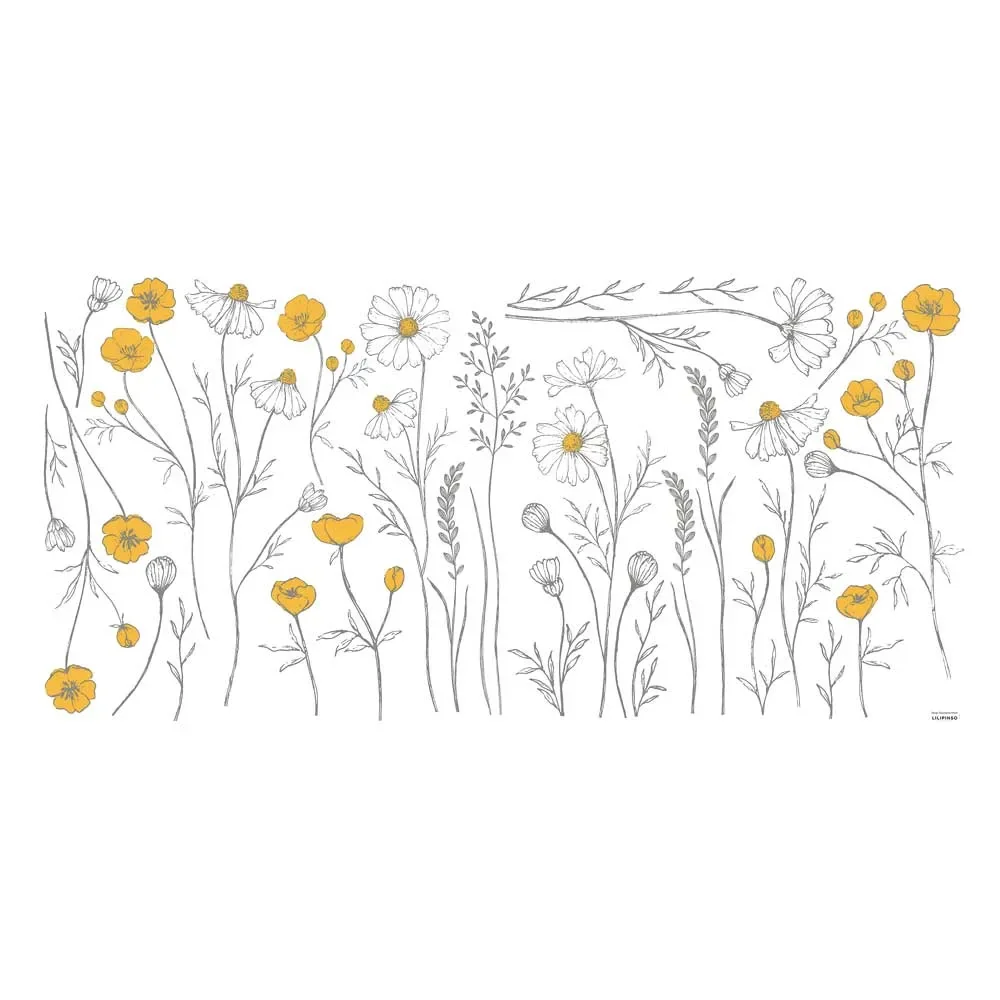 "Lilipinso Wandsticker XL Kamille & Butterblume groß image"