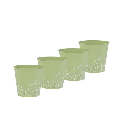 "Gugus Übertopf aus Metall in Mint Grün 4er Set image"