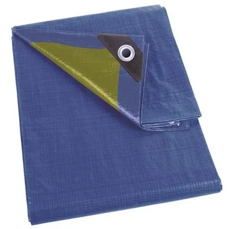 "ABDECKPLANE - BLAU/KHAKI - STARK - 12 x 15 m image"