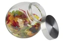 Vorratsglas - Bonbonglas in Glaskugel-Optik und einem Schraubdeckel aus Edelstahl - Aromadicht durch Schraubdeckel
