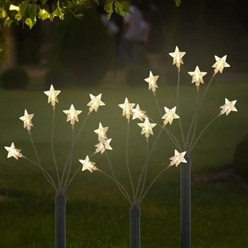 "Gartenleuchtstäbe in Sternform 4 Stück image"