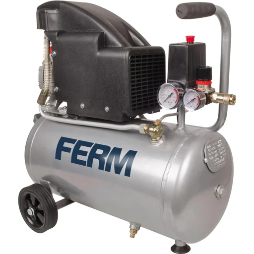 "CRM1045 Kompressor - 1100W - 1.5 PS - 24 Liter - Max. 8 Bar - Inkl. 1/4 Inch universale Abkürzung und 2 Manometern image"