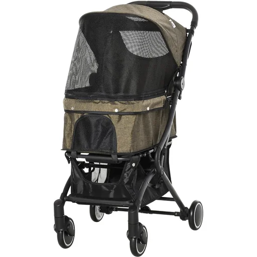 "Haustierbuggy mit Klappfunktion braun, schwarz image"