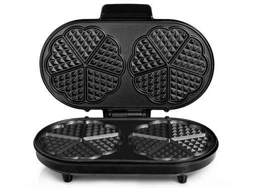 "Doppel-Waffelautomat „WF-2120“, Herzwaffeln, 1200 Watt, Edelstahl image"