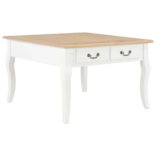 "Couchtisch 80x80x50 cm Holz weiß image"