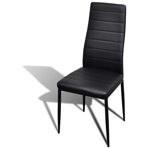 "Esszimmerstühle 4-Sitzer Kunstleder schwarz image"