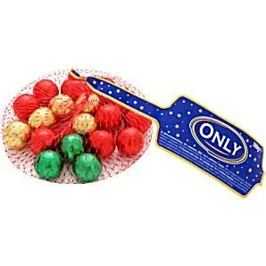 "Only Vollmilchschokolade Kugeln - farbig - Weihnachten - 100 Gramm image"