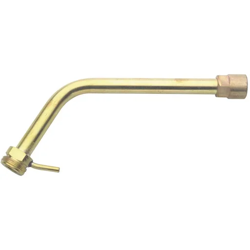 "Halsrohr 18cm - Messing mit Aufhängehaken image"
