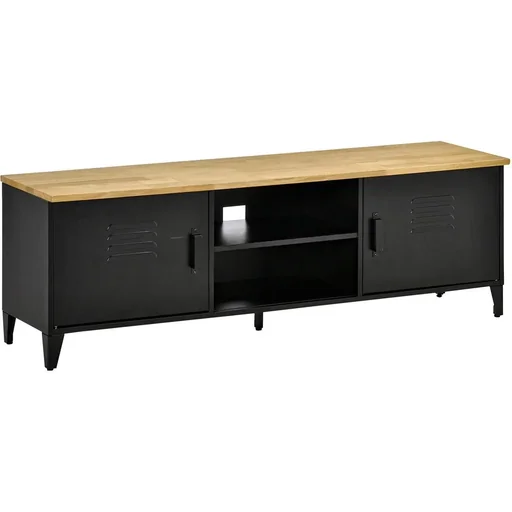 "TV Schrank Fernsehschrank Fernsehtisch TV Lowboard Kommode für Fernseher kleiner als 55" mit 2 Türen Regal Wohnzimmer Sc image"