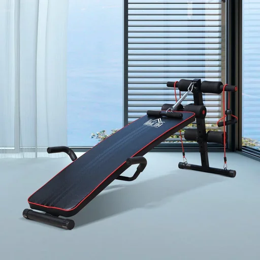 "Sit Up Bank Bauchtrainer Trainingsbank Fitnessbank verstellbar gepolstert inkl. image"