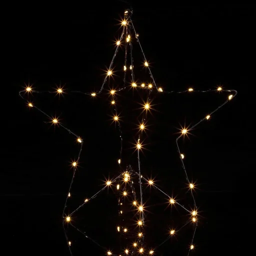 "Weihnachtsbeleuchtung / Weihnachtsfigur - Stern - Sternschnuppe - Warmweiß - 3D-Effekt - LED image"