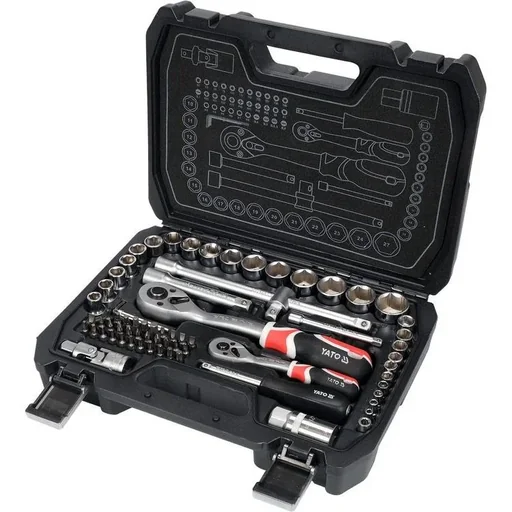 "NL Professioneller Steckschlüssel- und Bit-Satz - 72-teilig - 1/2" & 1/4" image"