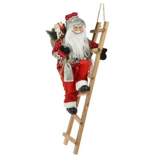 "Weihnachtsmann auf der Treppe - Stehend - 65cm - Rot image"
