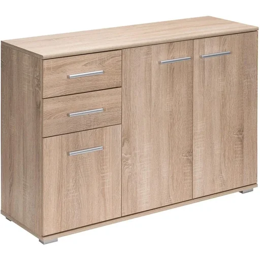 "Sideboard / Schubladenschrank mit 3 Türen & 2 Schubladen - MDF - 107x75x35cm image"
