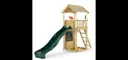 Holz Aussichtsturm   Outdoor-Spielturm für Kinder aus Holz, Kletterwand, Rutsche, Sandkasten, Kreidetafel, natur