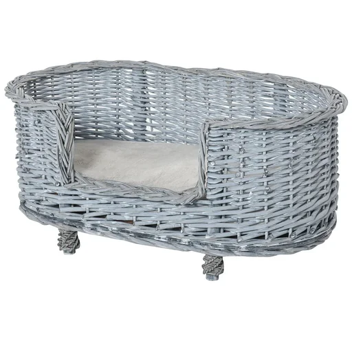 "Hundesofa Haustiersofa Hundebett Katzensofa Weichem Bezug Katzensofa Weide Plüsch Grau 71 x 40 x 31 cm image"