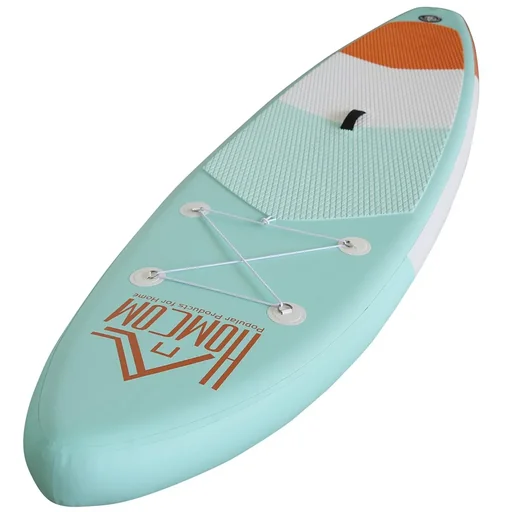 "Aufblasbares Surfbrett mit Paddel grün/orange/weiß image"