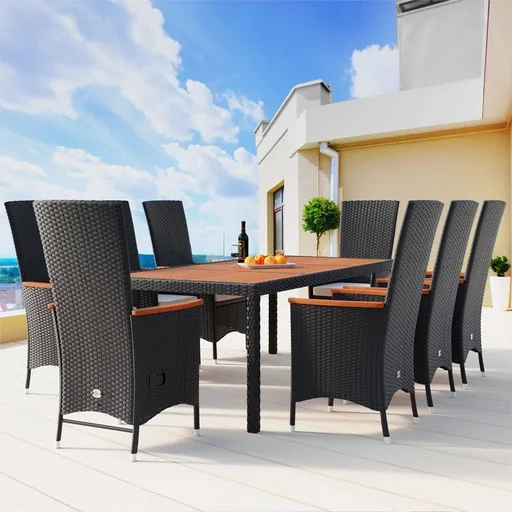 "Gartenset Polyrattan-Set Rio 17-teilige verstellbare Rückenlehne image"
