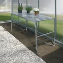 Alutisch, Farbe 1 Ablage, Farbe 121 x 54 x 76 cm, Farbe alu