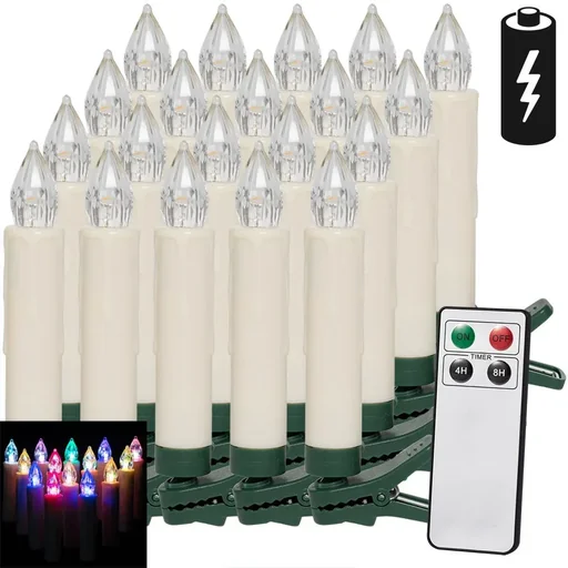 "LED-Weihnachtslichter-Kerzen 20 Stück image"