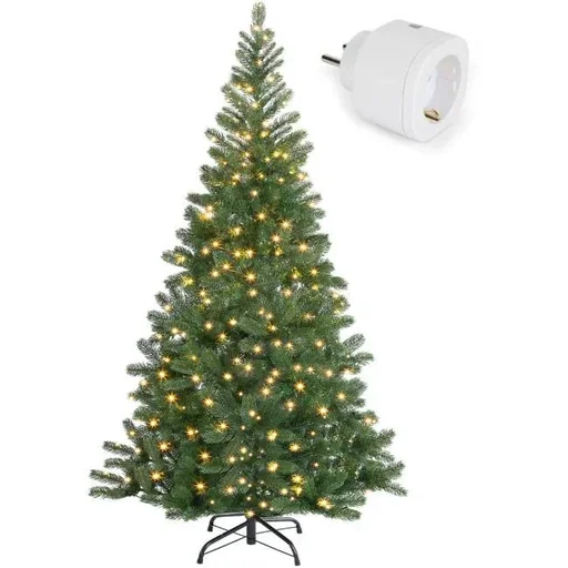 "Weihnachtsbaum - 140cm inkl. Weihnachtsbaumbeleuchtung MIT Perel Smart Home Wifi Plug für den Innenbereich image"