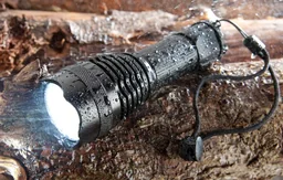 High Power LED flashlight - 10 Watt Cree LED + belt holster with replacement battery holder