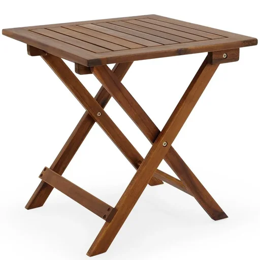 "Gartentisch geöltes Akazienholz 46x46cm klappbar image"