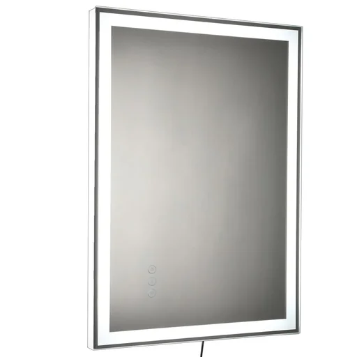 "LED-Spiegel mit Touch-Schalter silber image"