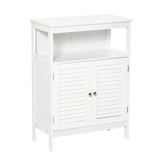 "Badschrank Badmöbel Badezimmerschrank Nachtschrank Küchenschrank Mehrzweckschrank Holz Weiß MDF 60 x 30 x 81,6 cm image"
